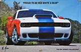 Proud to be Red, White, and Blue Hellcat Patriot 2' X 3'