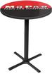 1948-53 Style Mopar Black/Red parts And accessories Logo Pub Table With Black Base