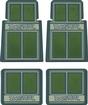 1970-1976 Plymouth Duster; Carpet Logo Floor Mat Set; Green; 4 Piece Set