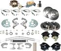 1960-76 Mopar A-Body 4 Wheel Power Disc Brake Conversion Set with 11" Drilled and Slotted Rotors