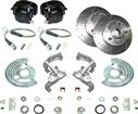 1960-76 Mopar A-Body Basic Front Wheel Disc Brake Conversion Set with 11" Drilled/Slotted Rotors