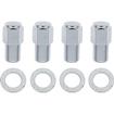 A-09004-4; Set Of 4 7/16" Cragar Lug Nuts And Washers For 5X4 Cragar S/S Wheels; LH
