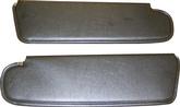 1972-73 Dodge Challenger; Vinyl Sun Visors; Coupe; Coachman Grain; Black; Pair