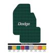 1971-73 Dodge Challenger Dark Green Loop Floor Mats With Embroidered "Dodge" Script