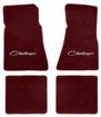 1972-74 Mopar - Ultimat Challenger Logo Floor Mats - Red Mat with Silver Logo (4 pc)