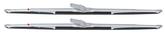 1966-70 Dodge, Plymouth; Wiper Blade Set; 16" Bayonet Style; ANCO Style; Long Frame; Satin; Pair 