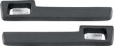 1964-66 Dodge, Plymouth A/B-Body; Rear Arm Rest Pads; 10"; Black; Pair