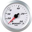 Marshall SCX Series 2-1/16" White Dial Full Sweep 30"Hg - 30 PSI Vacuum / Boost Gauge