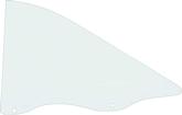 1968-72 Mopar A-Body 2 Door Tinted Reproduction Quarter Glass; LH