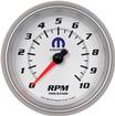 Mopar Performance 3-3/8" White Face 10,000 RPM Tachometer