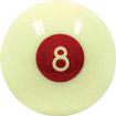 Billiard Shift Knob White 8 Ball with Red Center