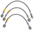 1963-68 Barracuda, 1967-69 Charger Stainless Steel Braided Brake Flex Hoses - with Front Disc Brakes