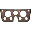 1967-72 Chevrolet/GMC Truck, Blazer, Jimmy, Suburban; Billet Aluminum Dash Gauge Bezel; Gloss Black Powder Coated Bezel with a Bronze Powder Coated Insert