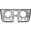 1967-72 Chevrolet/GMC Truck, Blazer, Jimmy, Suburban; Billet Aluminum Dash Gauge Bezel; Gloss Black Powder Coated Bezel with a Bright Polished Finish Insert
