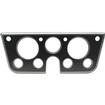 1967-72 Chevrolet/GMC Truck, Blazer, Jimmy, Suburban; Billet Aluminum Dash Gauge Bezel; Forged Charcoal Powder Coated Bezel with a Gloss Black Powder Coated Insert