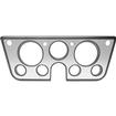 1967-72 Chevrolet/GMC Truck, Blazer, Jimmy, Suburban; Billet Aluminum Dash Gauge Bezel; Forged Charcoal Powder Coated Bezel with a Bright Polished Finish Insert