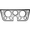 1967-72 Chevrolet/GMC Truck, Blazer, Jimmy, Suburban; Billet Aluminum Dash Gauge Bezel; Matte Black Powder Coated Bezel with a Bright Clear Powder Coated Insert