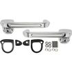 1964-77 Ford; Mercury; Billet Aluminum Outer Door Handle Set; Clear Fusioncoat Finish; Mustang; Bronco; Falcon