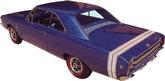 1968 Dart Swinger Red Rear Bumble Bee Stripe Set