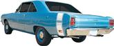 1969 Dart Swinger Gloss Black Bumble Bee Stripe Set