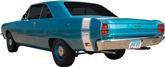 1969 Dart Swinger Red Bumble Bee Stripe Set