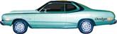 1974 Dart Sport Matte Black Side Stripe Set