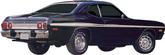 1973 Dart Sport 340 Matte Black Mid-Body Side Stripe Set