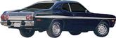 1973 Dart Sport 340 White Mid-Body Side Stripe Set