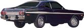 1974 Dart Sport 360 Matte Black Mid-Body Side Stripe Set