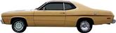 1972 Gold Duster Brown Stripe Set