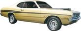 1971 Dodge Demon 340 Matte Black Side Stripe Set