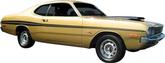 1972 Dodge Demon 340 White Side Stripe Set