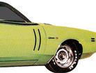1971 Charger R/T 4 Piece Black Matte Vertical Door Stripe Set