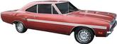 1970 Plymouth GTX Gold Reflective Mid Body Side Stripe Set