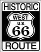 Tin Sign; West U.S. 66; Historic Route