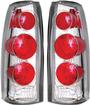 1988-99 GM Truck Euro G2 Series Chrome Tail Lamps with Clear Lens