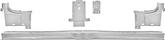 1966-67 Chevy II / Nova; Tail Panel Repair Set; 5 Piece Set; Silver Weld-Thru Coating
