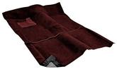 1968-73 Chevy II Nova; Molded Carpet Set; Mass Back; 2/4 Door; Auto Trans; Loop; Dark Carmine Red
