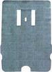 1968-72 Chevy II / Nova; Molded Rubber Trunk Mat; Herringbone Pattern; Black / Aqua