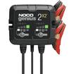 Noco GENIUS2X2 2-Bank, 4-Amp Smart Battery Charger, Battery Maintainer, Desulfator