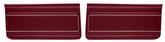 1975-76 Chevy Nova; Interior Front Door Panels; Custom & Standard; Non-Assembled; Red - Brand: PUI