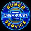 24" x 24" Super Chevrolet Service Neon Sign