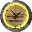 15" Chevrolet Bow Tie Neon Clock