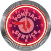 Neon Clock Pontiac Service - 15"
