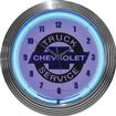 Neon Clock - Chevrolet Truck Service - 15"