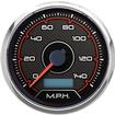 New Vintage CFR Series Speedometer Gauge; 3-3/8"; 140 Mph; Red