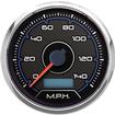 New Vintage CFR Series Speedometer Gauge; 3-3/8"; 140 Mph; Blue