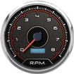 New Vintage CFR Series Tachometer Gauge; 4-3/8"; 8,000 RPM; Red