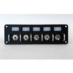 New Vintage 5-Switch Panel w/ Guards; Red Led Indicators; 5 On-Off Toggles