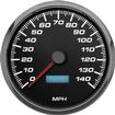 New Vintage Performance II Series Speedometer Gauge; 4-3/8"; 140 Mph; Black